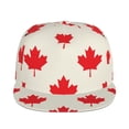 thumbnail image 2 of Fotbe Happy Canada Day Flat Bill Visor Cap Classic Snapback Hat Polyester Foam Trucker Hat Trucker Cap Adjustable Baseball Cap, 2 of 9