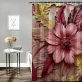 thumbnail image 2 of Orinice Shower curtain set, floral shower curtain decoration 69x72, 2 of 7