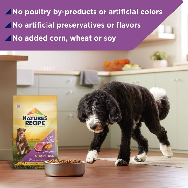 Nature’s Recipe Grain Free Lamb, Sweet Potato & Pumpkin Recipe, Dry Dog Food, 24 lb. Nature’s Recipe Grain Free Lamb, Sweet Potato & Pumpkin Recipe, Dry Dog Food, 24 lb.