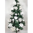 thumbnail image 4 of 24 Pcs Christmas Poinsettia Flowers Set, Christmas Tree Decorations   Artificial Christmas Flowers,Glitter Berries Stems,Christmas Balls,Wedding Decor Xmas Tree New Year Ornaments,White, 4 of 8