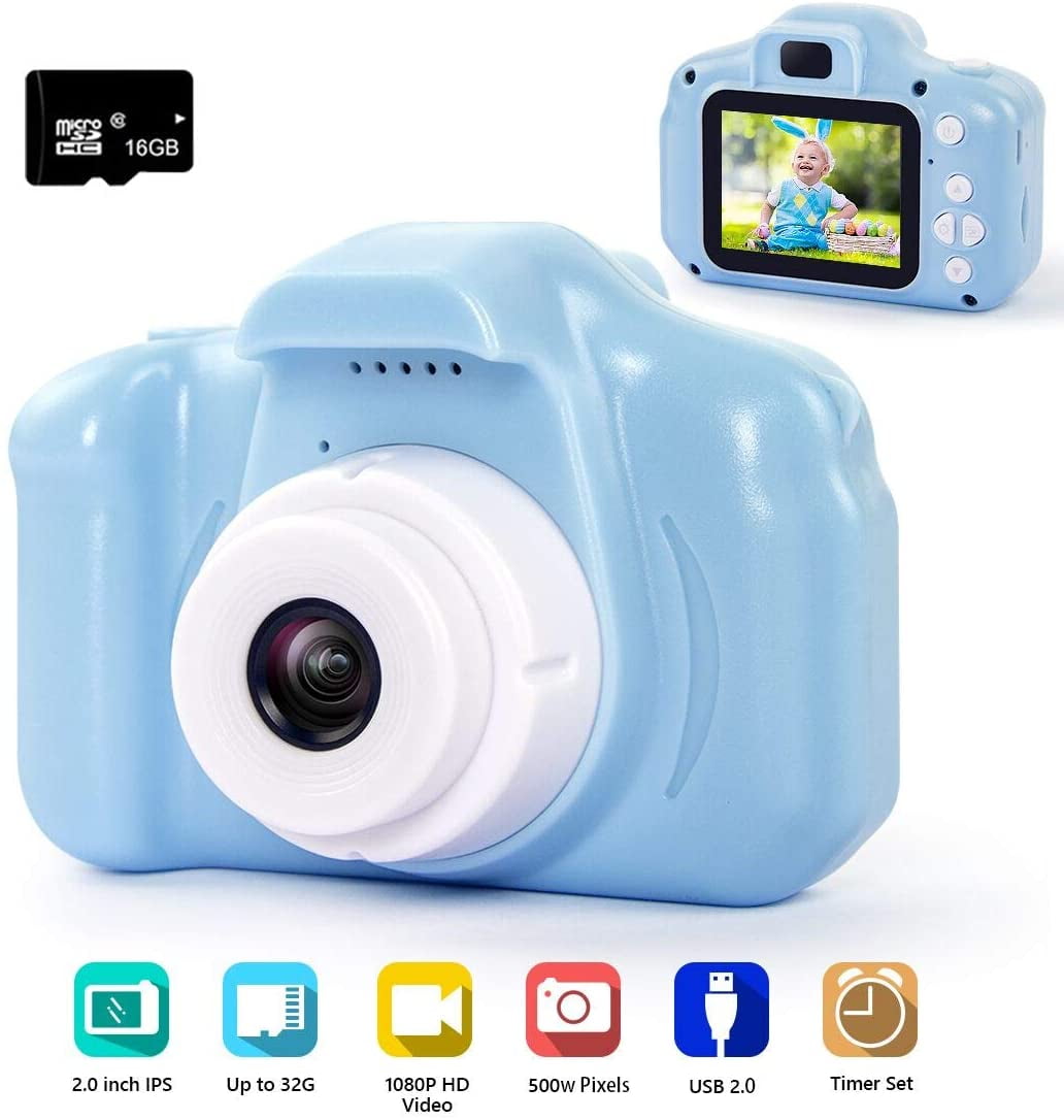 Blue MAGENDARA Kids Digital Camera HD 1080P Children Camera 2.0 Inch Screen Toy Camera Boys Girls Birthday