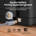 thumbnail image 5 of Type-C to Usb Printer Cable Data Line Scanner Fax Machine Printing Cord Universal Electronic Piano Line, 5 of 6