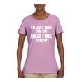 thumbnail image 2 of Wild Bobby I'm Just Here For The Halftime Show Sports Women Graphic T-Shirt, Light Pink, Large, 2 of 5