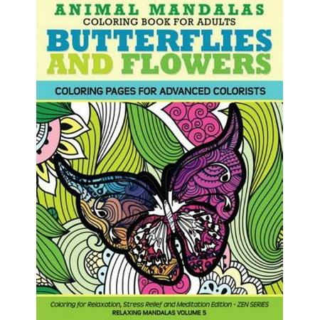Animal Mandala Coloring Book For Adults Butterflies And