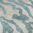 thumbnail image 7 of HomeRoots 669488 5 x 8 ft. Teal & Ivory Animal Print Washable Machine Made Rectangle Area Rug with UV Protection, 7 of 7