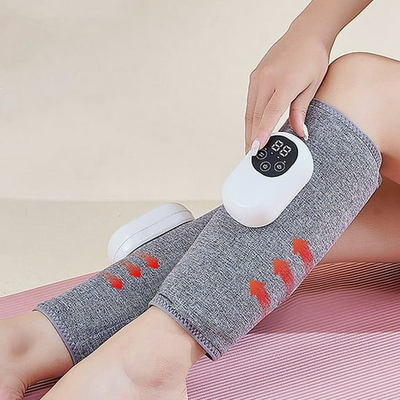 Red Light Therapy Leg Massage Calf Air Compression with Heat for Pain Relief 3Intensities 3Modes Relax Muscles,A