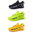 thumbnail image 2 of Sonducket Zapatillas de deporte para niños, transpirables, antideslizantes, tejidas, atléticas, para caminar, para correr, resistentes al desgaste, Calzado Verde cuarenta y seis Sonducket AP003950-02, 2 of 6