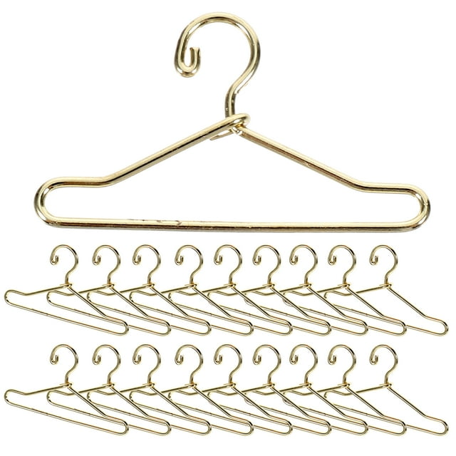 20 Pcs Cintres en Métal pour Vêtements de Poupée Mini Cintres de Placard pour Maison de Poupée