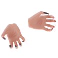thumbnail image 4 of Modelos de manos con garras a escala 1/6 para figuras femeninas de 12 pulgadas con uñas negras oscuras., 4 of 9