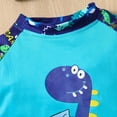 thumbnail image 4 of Icvfdpl Summer Toddler Boys Girls Short Sleeve Cartoon Dinosaur Prints Tops Shorts Hat Swimwear Beach Swimsuit Bikini Three Piece Outfits Cute Vacation Wear, 4 of 9