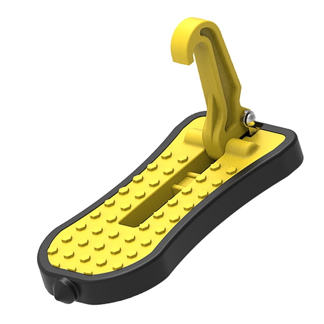 Riwesomey Pedal de puerta de coche Cerradura de puerta de coche universal Soporte de pie montado Escalada Pedal de aleación de aluminio Ventana automotriz amarillo