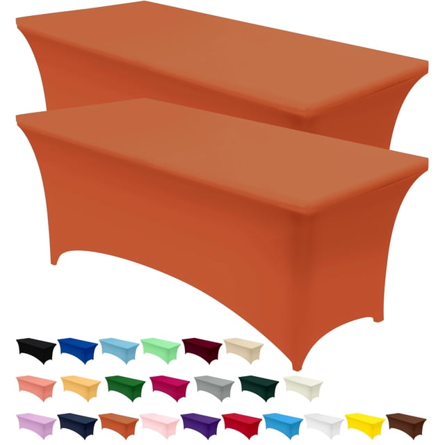 Mantel Utopia Kitchen Spandex, paquete de 2 unidades, 6 pies, naranja