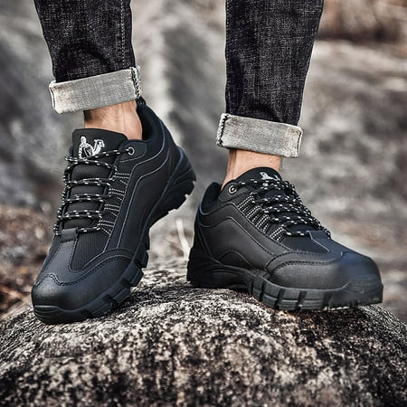 

TALKVE Warm and non slip Men Waterproof Hiking Non Slip Men Breathable Running Shoes Mountain Climbing Shoes Boot Shoes