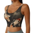 thumbnail image 2 of Balery Koi Fish Tranquility Sujetadores deportivos con espalda cruzada para mujer, acolchados, sin costuras, de alto impacto, ideales para yoga, gimnasio, entrenamiento y fitness.-X-Large, 2 of 8
