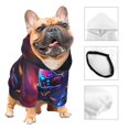 thumbnail image 3 of Fotbe Glowing Chameleon Fantasy Art Sudadera con Estampado para Perros Pequeños – Suéter con Capucha para Mascotas, Tela Suave de Forro Polar con Bolsillo-Small, 3 of 7