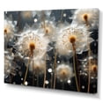 thumbnail image 2 of Designart "White Teal Dandelion Euphony I" Floral Wall Art Living Room, 2 of 5