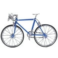 thumbnail image 2 of Mini bicicleta de casa de muñecas a escala 1:10, modelo de vehículo de bicicleta simulada de aleación, accesorio de juguete, azul claro, 2 of 9