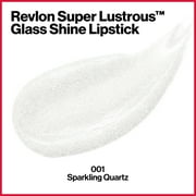 Revlon Super Lustrous Glass Shine Lipstick, Moisturizing Lipstick with Aloe, 001 Sparkling Quartz, 0.15 oz