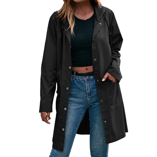 Chaquetas impermeables para mujer, impermeables, informales, delgadas, con cremallera, chaqueta de manga larga, abrigo impermeable Odeerbi ODB-3