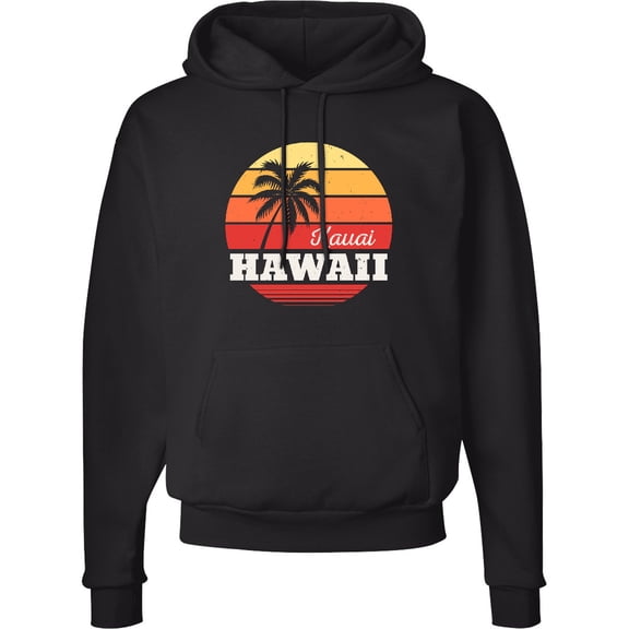 Inktastic Kauai Hawaii Retro Sunset Adult Hoodie Sweatshirt