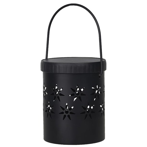 Bewildely Lámpara decorativa de césped solar Lámpara LED de hierro forjado a prueba de agua Lámpara LED de paisaje solar con patrón de flor hueca para Iluminación y accesorios Bewildely HA022106-00