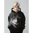 thumbnail image 5 of Ropa para niños, sudadera con capucha con estampado digital 3D de payaso aterrador de Halloween para niños, camisetas informales de poliéster de manga larga para primavera y otoño, ropa para niños, 5 of 5
