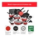 thumbnail image 2 of Batería de cocina T-Fal Supercook Titanium 24 piezas Rojo B937SK84, 2 of 4