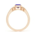thumbnail image 2 of ANGARA Natural Vintage Style Cushion Tanzanite Solitaire Engagement Ring in 14K Rose Gold for Women (Size-5mm) | December Birthstone, Anniversary, Jewelry Gift for Women | Natural Tanzanite Ring, 2 of 9