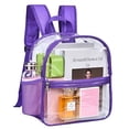 thumbnail image 3 of Mochila Mini Transparente USPECLARE Resistente Agua Eventos Trabajo Deportes Morado, 3 of 3