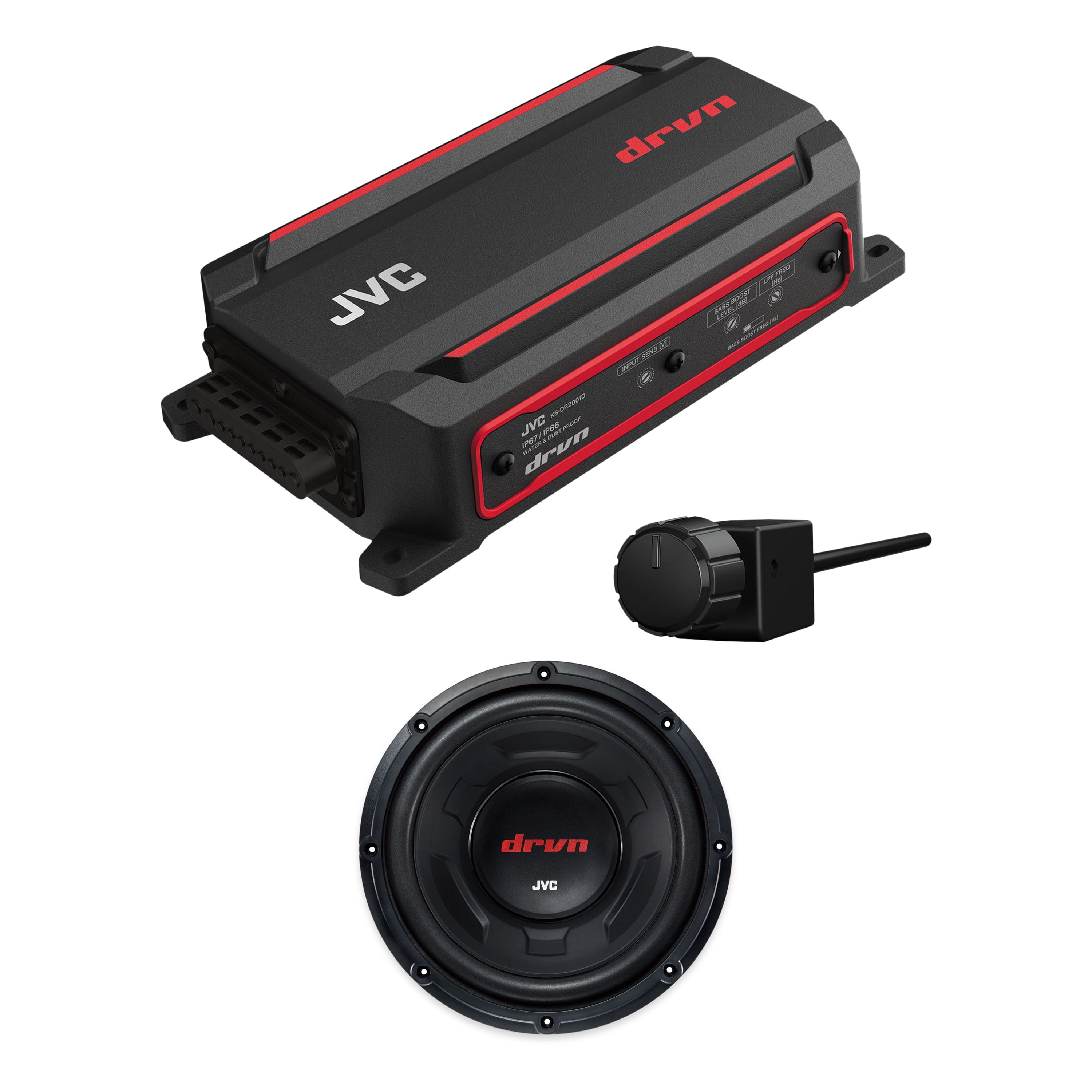 LANZAR OPTI700X2 2800W 2-Channel Car Audio Mosfet Amplifier + 4