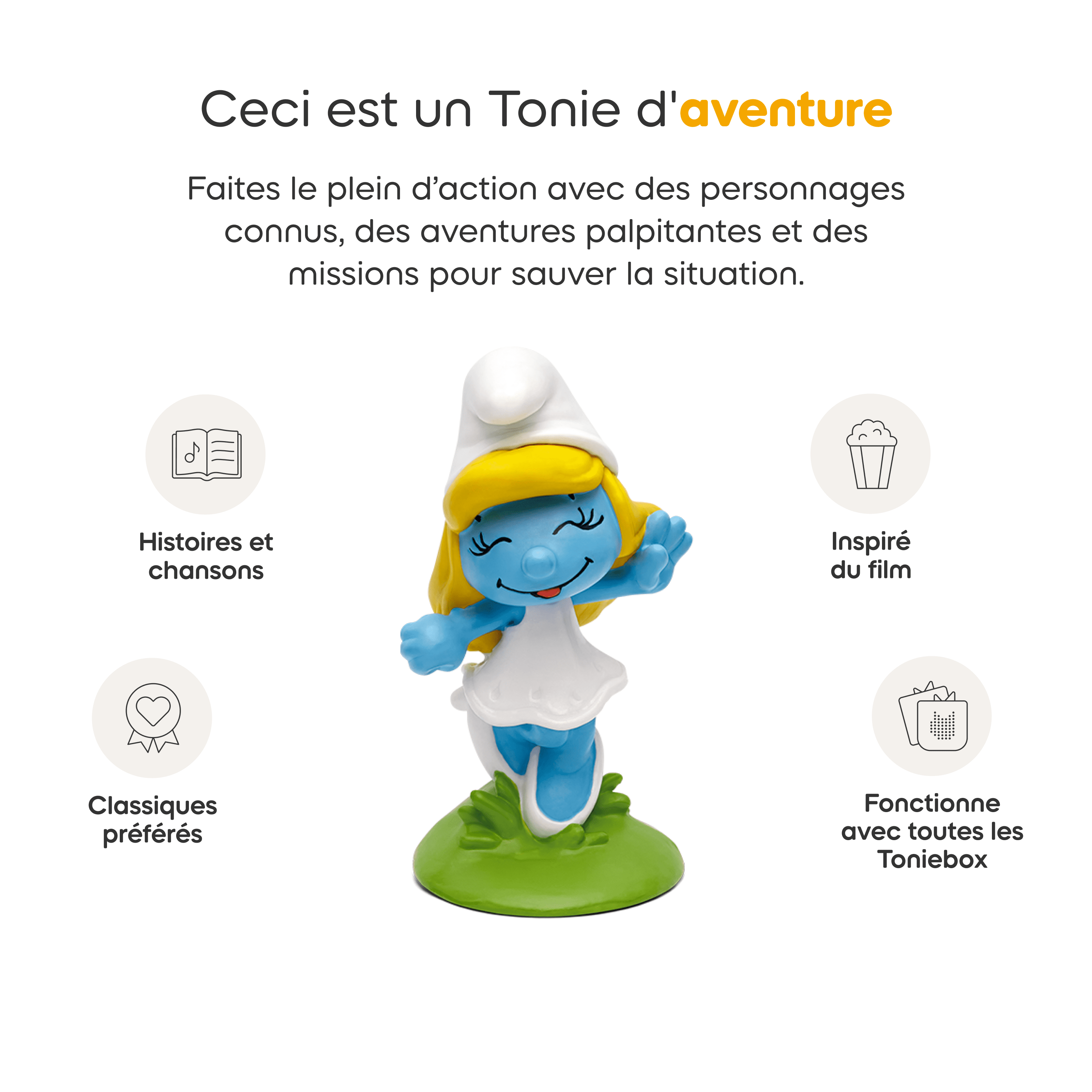 Tonies - LES SCHTROUMPFS LA GRANDE SCHTROUMPFETTE FIG (FRENCH ONLY)