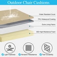 thumbnail image 3 of NAWAY 2pcs Outdoor Seat Cushions, 19" x 19" x 3" Water-resistant Outdoor Seat Pads with handle and Ties, Extra Thick Patio Chair Cushions for Patio Furniture - Beige,, 3 of 8