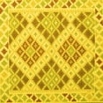 thumbnail image 1 of Ahgly Company Machine Washable Indoor Square Southwestern Yellow Country Area Rugs, 5' Square, 1 of 4
