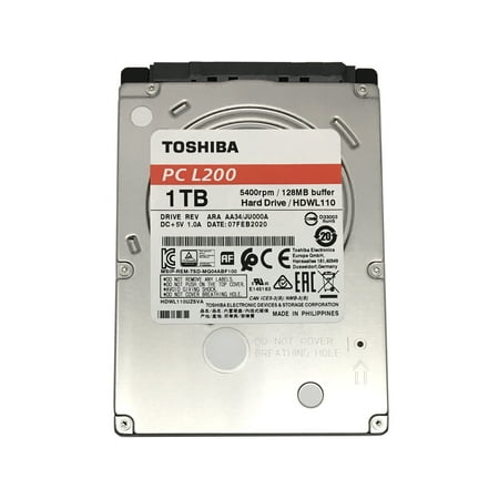Toshiba L200 HDWL110UZSVA 1TB 5400RPM 128MB Cache (7mm) 2.5inch SATA 6.0Gb/s Internal Notebook Hard Drive - 2 Year (Best Hard Disk 1tb India)