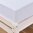 thumbnail image 3 of BedDecor 100% Egyptian Cotton 400TC 1Pcs White King Size 10 Inches Deep Pocket Fitted Sheet Stripes Pattern, 3 of 5