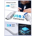 thumbnail image 5 of RHEA- White Usb C Data Cable, 3Ft 3.0 To C Cable 10Gbps High 3Ft,, 5 of 6