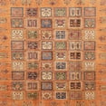 thumbnail image 1 of Ahgly Company Indoor Square Abstract Orange Abstract Area Rugs, 7' Square, 1 of 6