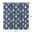 thumbnail image 5 of Dark Blue Ballerina Flower Pattern Shower Curtain 72"x72" ,Bathroom Decorative Shower Curtains Set with 12 Hooks,Modern Waterproof Washable Shower Curtain, 5 of 6