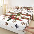 thumbnail image 5 of Manfei Christmas Tree Queen Sheet Sets 4pcs (1 Flat Sheet, 1 Fitted Sheet and 2 Pillowcases), 5 of 6