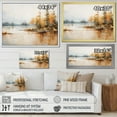 thumbnail image 4 of Designart "Minimalist Lake Serenity" Landscape Lake River Floater Framed Canvas Wall Art, 4 of 5