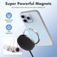 thumbnail image 6 of 25W Wireless Charger, Qi2.2 Fast Charging Pad for iPhone 18 17 16 15 13 14 12 Series, Magnetic Portable Charger for AirPods 4 3 2, Ideal for Travel Home Office, Black(2 Pack), 6 of 9