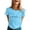 Sky Blue, variant on WENWU T Shirts for Women Graphic Tee Clothes Summer Short Sleeve Top Tall Long Sleeve Shirts for Women Small Tops