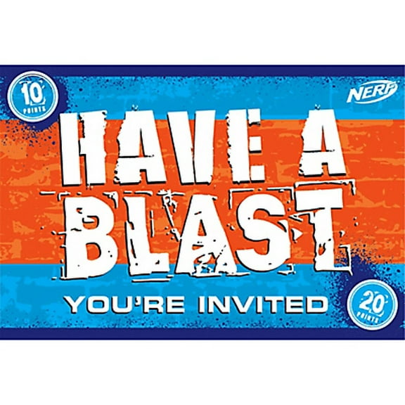 Nerf Invitations w/ Envelopes (8ct)