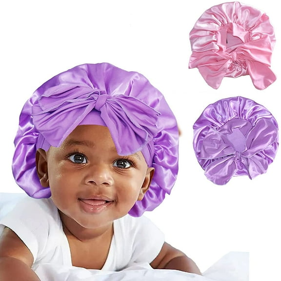 Black Kid Baby Infant Toddler Bonnet