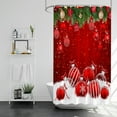 thumbnail image 4 of kladzum Christmas Shower Curtain 71"x35" Christmas Decoration Print Shower Curtains, Bathroom Partition Curtain with 12 Hooks, Shower Curtain Liner for Bath, Dorm, Kitchen, 4 of 6