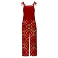 thumbnail image 5 of Teissuly Women Ladies Printed Summer Sleeveless Backless Loose Long Playsuits Rompers Jumpsuit, 5 of 5