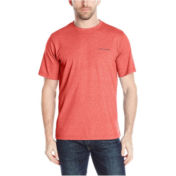 Columbia - Camiseta técnica básica Thistletown para hombre, naranja, mediana Columbia Camiseta básica