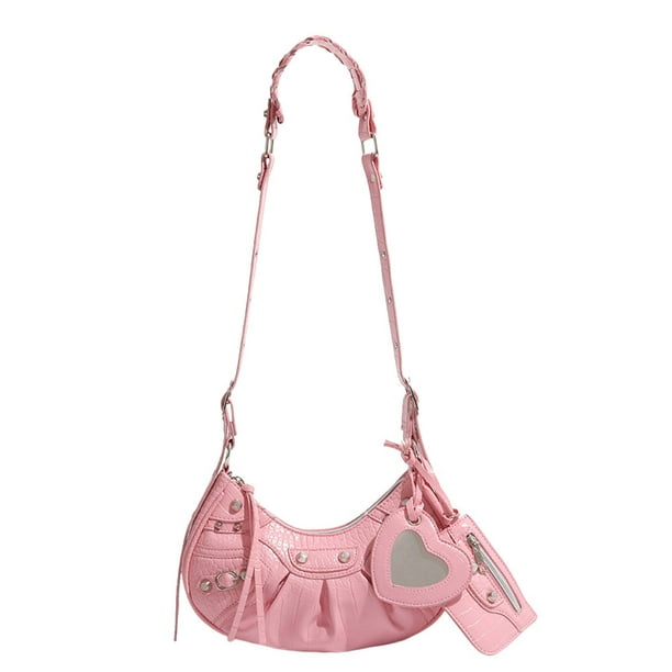 Bolso Bandolera Media Punk Con Remaches para Mujeres Y Niñas