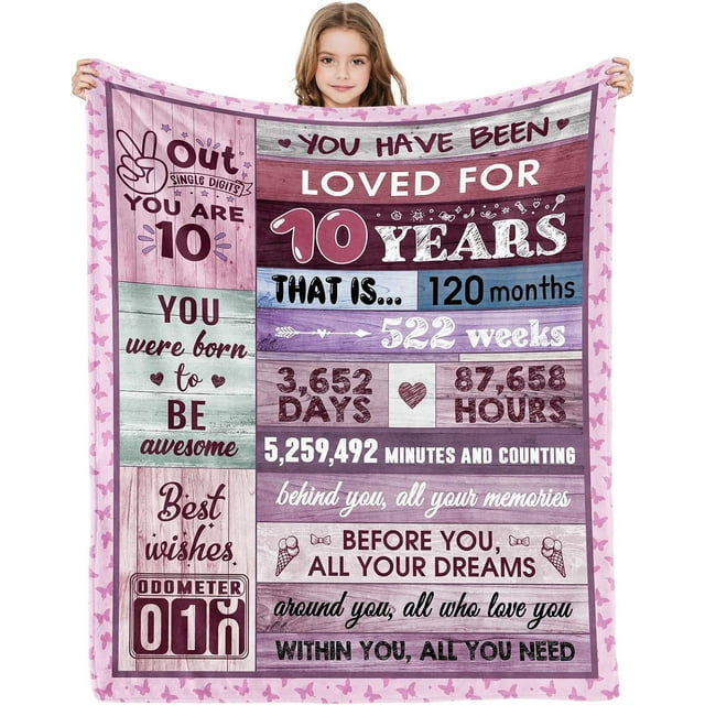 LHSHID 17th Birthday Gifts for Girls Happy 17th Birthday Decorations for Girls 17 Year Old Girl Birthday Gift Ideas for Daughter Sister Niece Bestie Flannel Blanket 40x50in