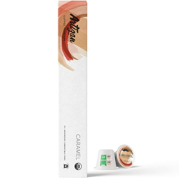 USDA Certified Organic Nespresso Compatible Pods Caramel Flavored Espresso (20 Pods